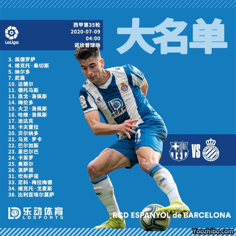 西班牙人vs<a href=/zuqiujingsai/barcelona/ target=_blank class=infotextkey>巴萨</a>大名单